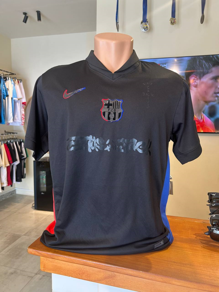 Barcelona All Black 24/25 Cactus Jack - Versão Tailandesa